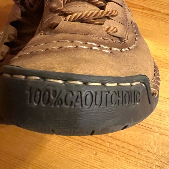 Source Unknown Tan Leather Boots with Black Soles main image 6